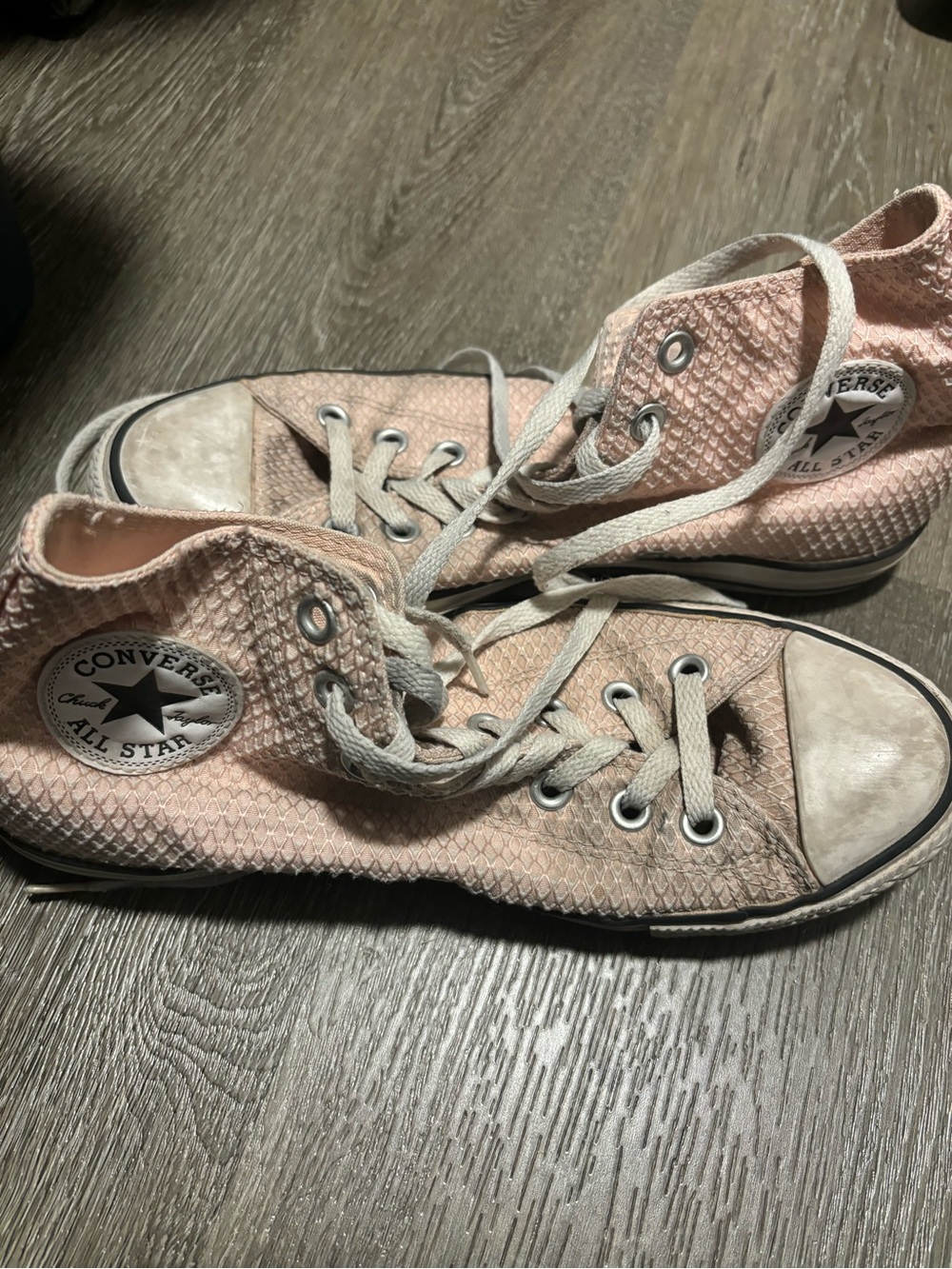 Converse Pink Patterned High-Top Kids Sneakers